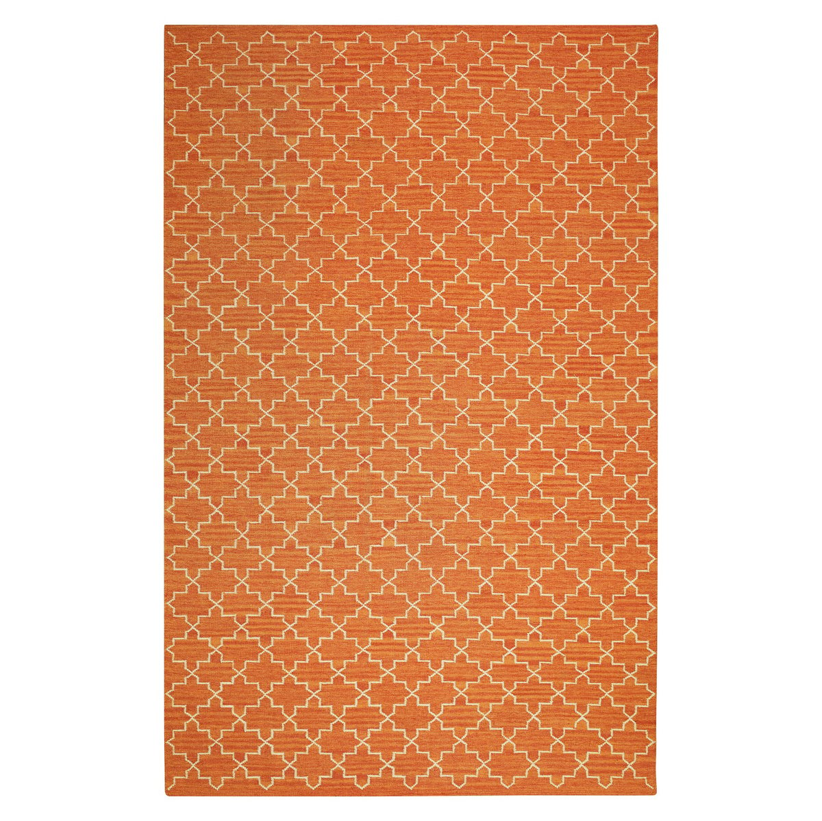 Chhatwal & Jonsson Nyt Geometrisk tæppe 180 x 272 cm Orange melange/off white