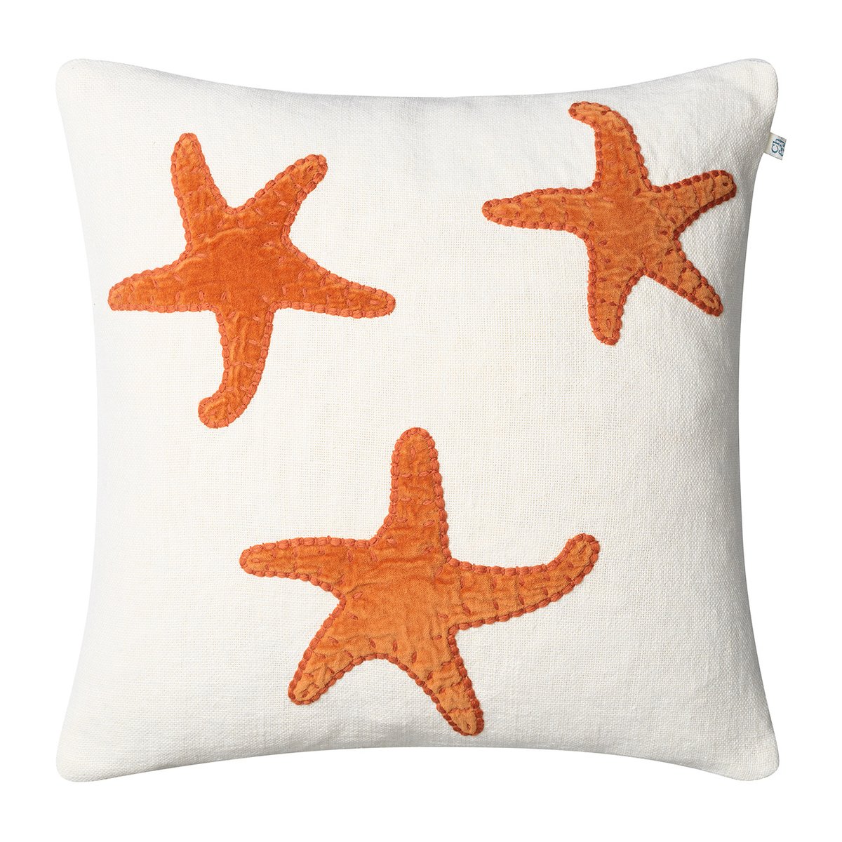 Chhatwal & Jonsson Star Fish pudebetræk 50×50 cm Offwhite/Orange