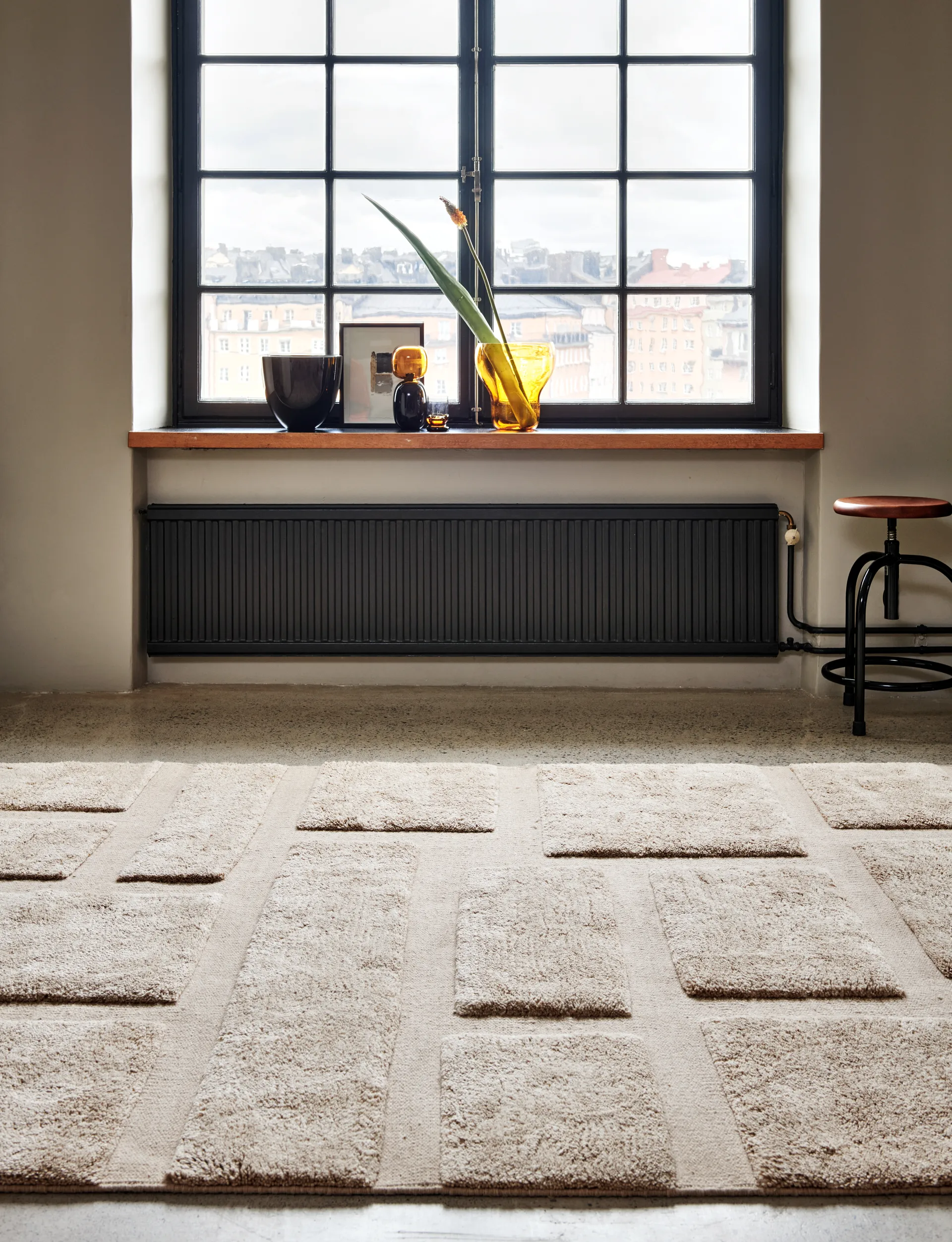 Bricks uldtæppe 200x300 cm, Beige Classic Collection