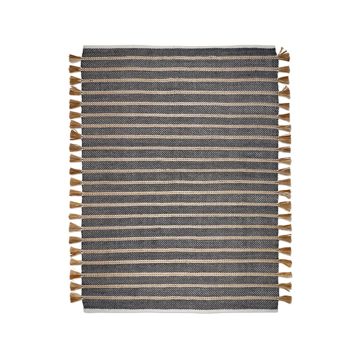 Cochin tæppe, sort/jute, 200x300 cm Classic Collection