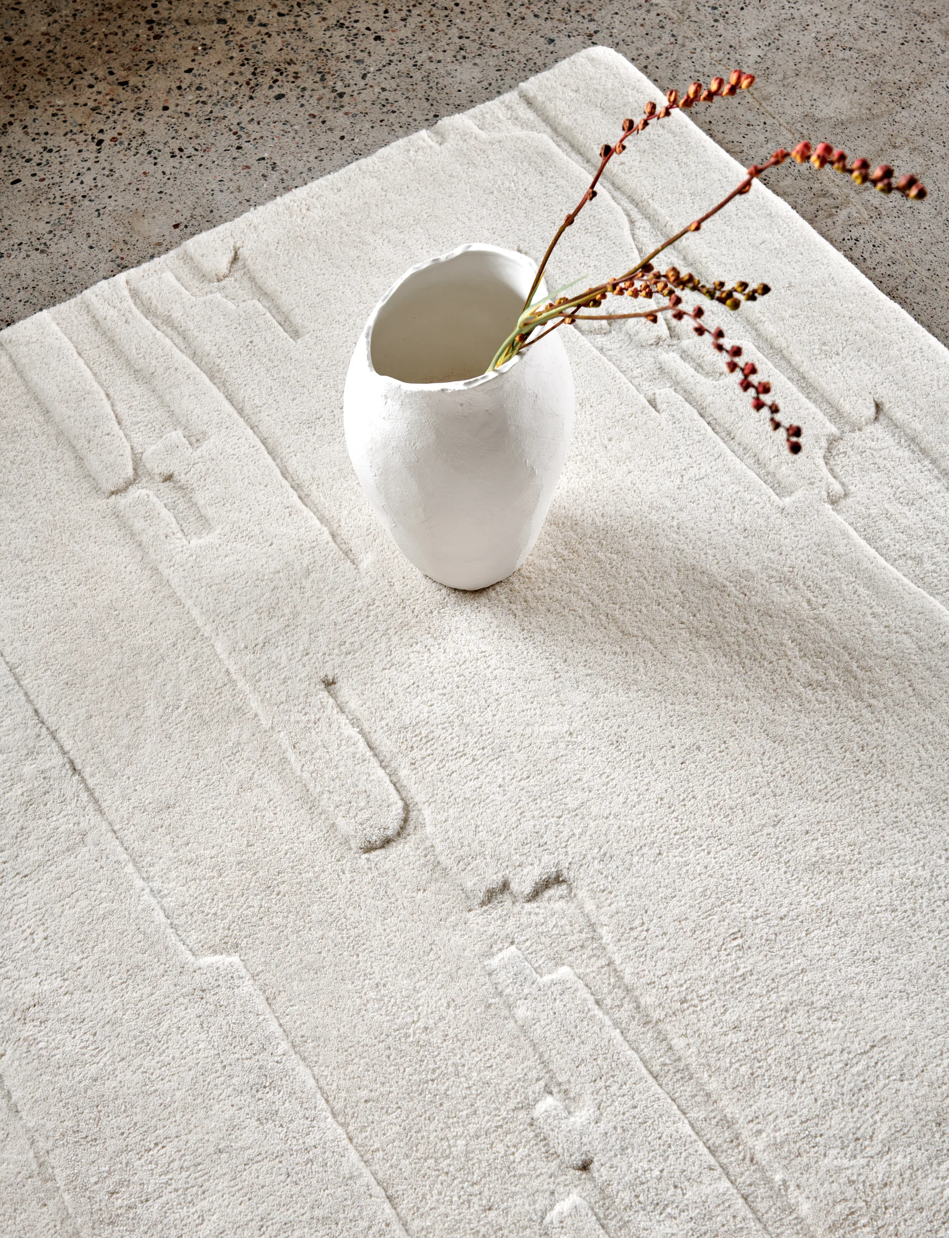 Curve uldtæppe 250x350 cm, Ivory Classic Collection
