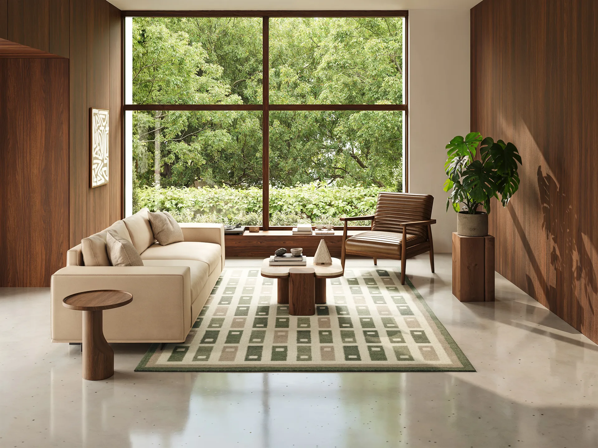 Fyrbo tæppe, Grøn, 250x350 cm Classic Collection