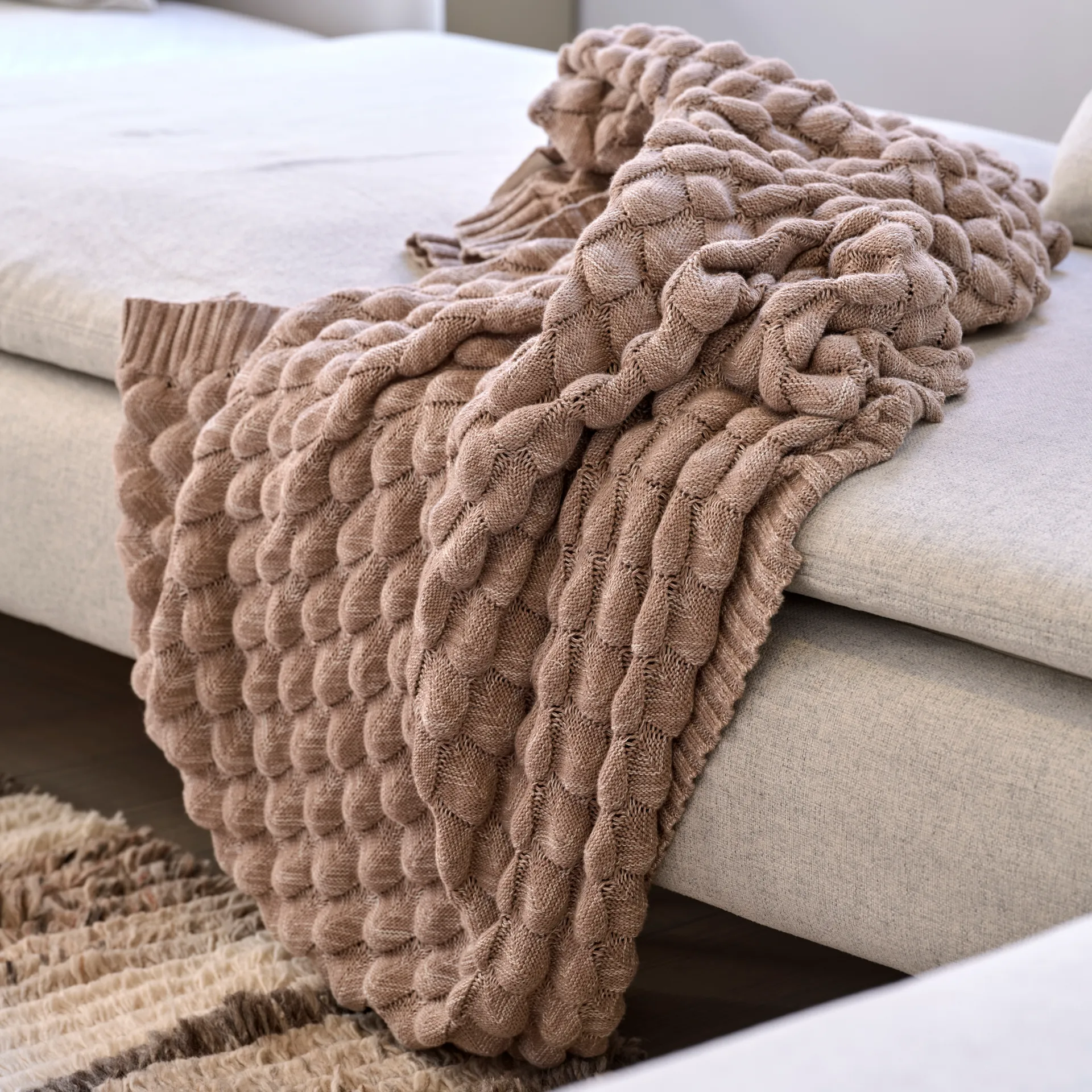 Gems plaid 130 x 170 cm, Simply taupe Classic Collection