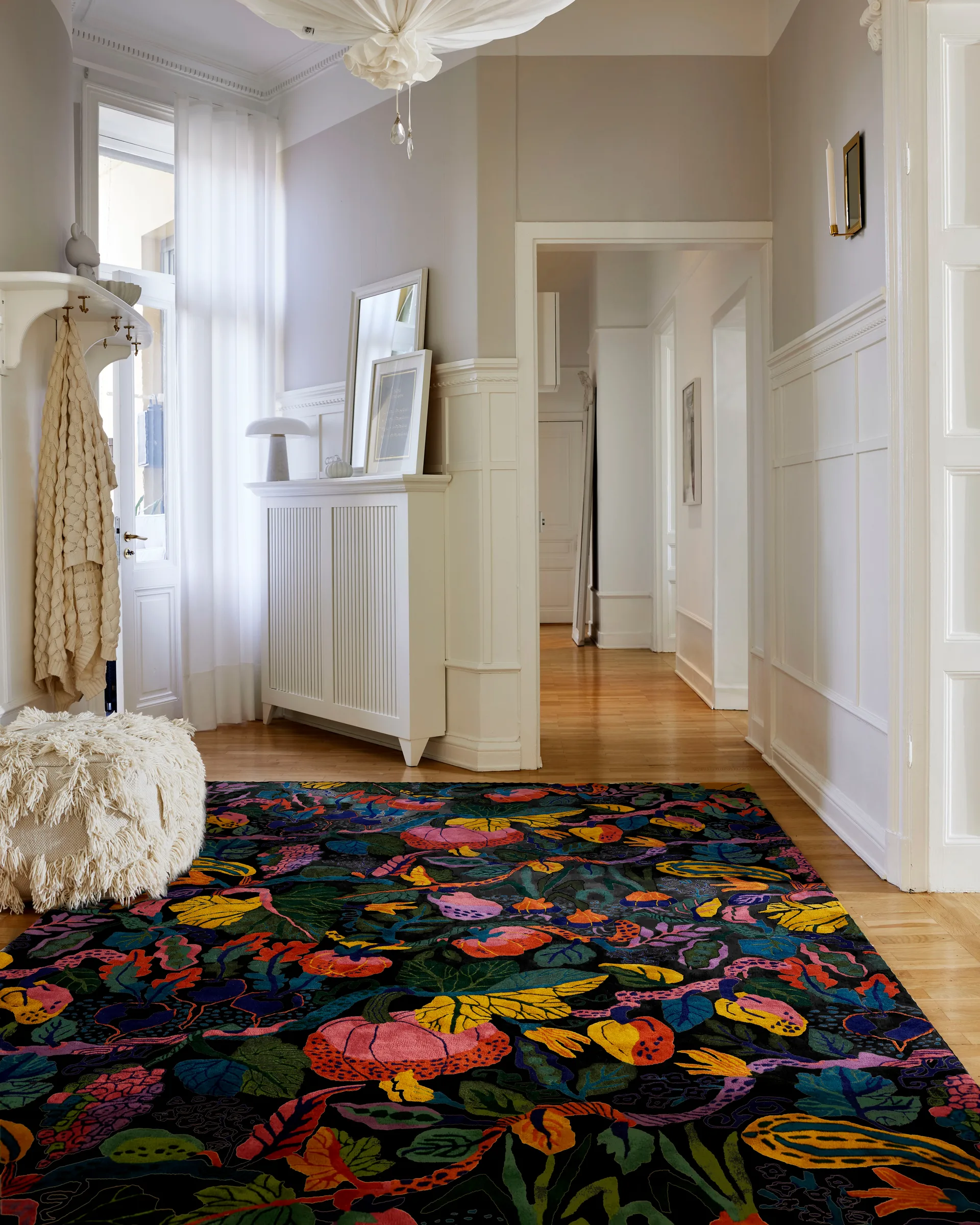 Heritage Garden tæppe, Charcoal-multi, 250x350 cm Classic Collection