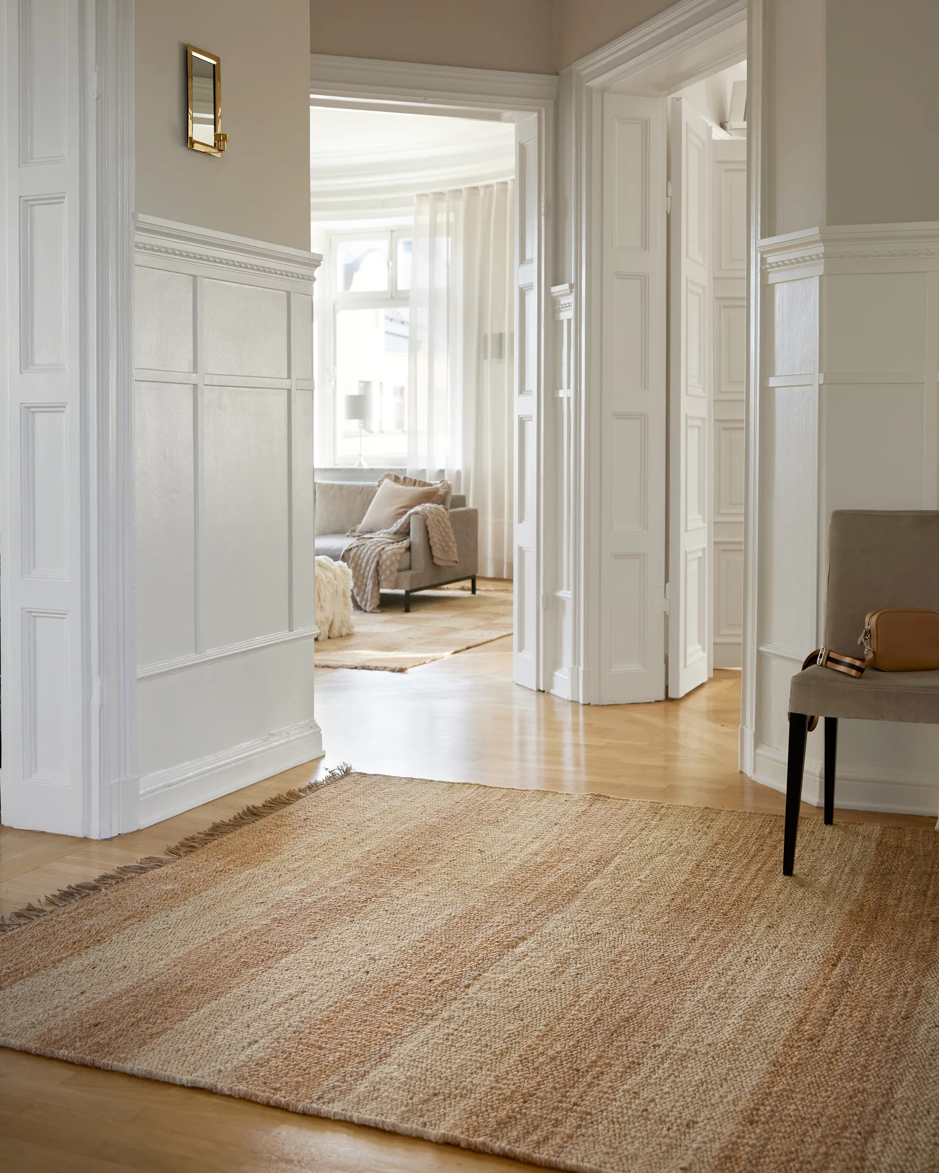 Jute Stripes tæppe, Natural jute, 250x350 cm Classic Collection