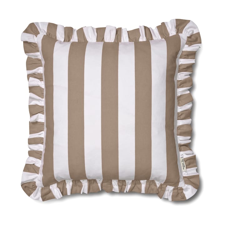 Kudebetræk Ruffle Stripes 50x50 cm - Beige - Classic Collection