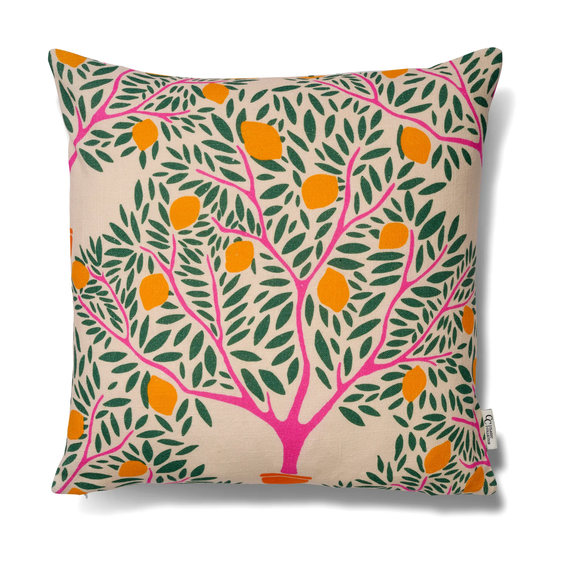 Lemon garden pudebetræk 50x50 cm, Grøn Classic Collection
