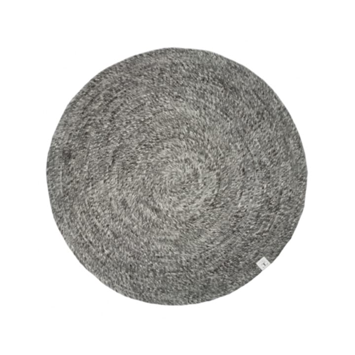 Merino tæppe rundt, granit, 200 cm Classic Collection