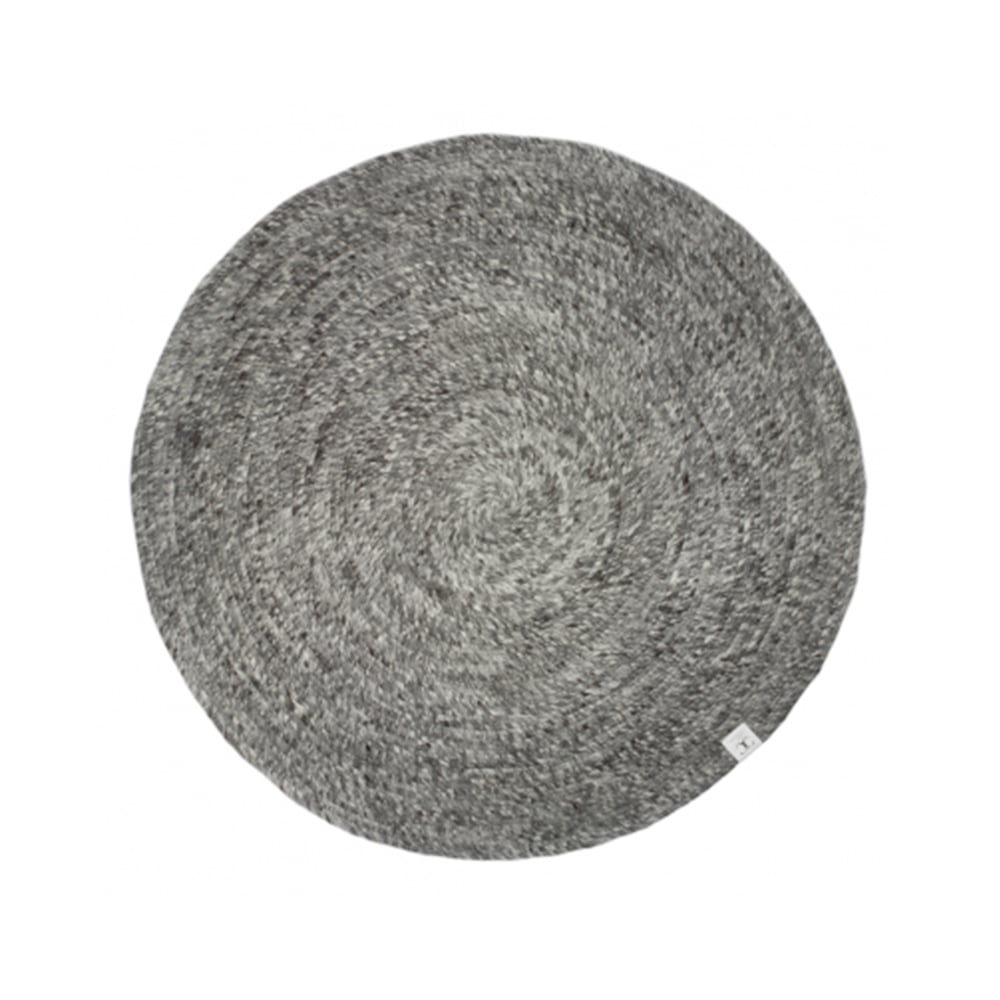 Classic Collection Merino tæppe rundt granit 200 cm