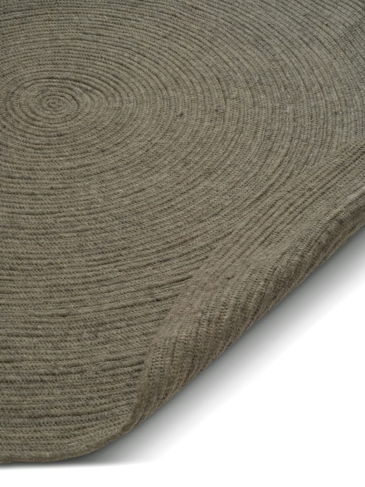 Merino uldtæppe rund Ø240 cm, Dark green Classic Collection