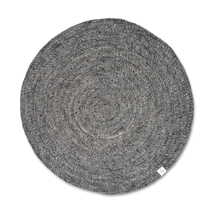Merino uldtæppe rund Ø240 cm - Granit - Classic Collection