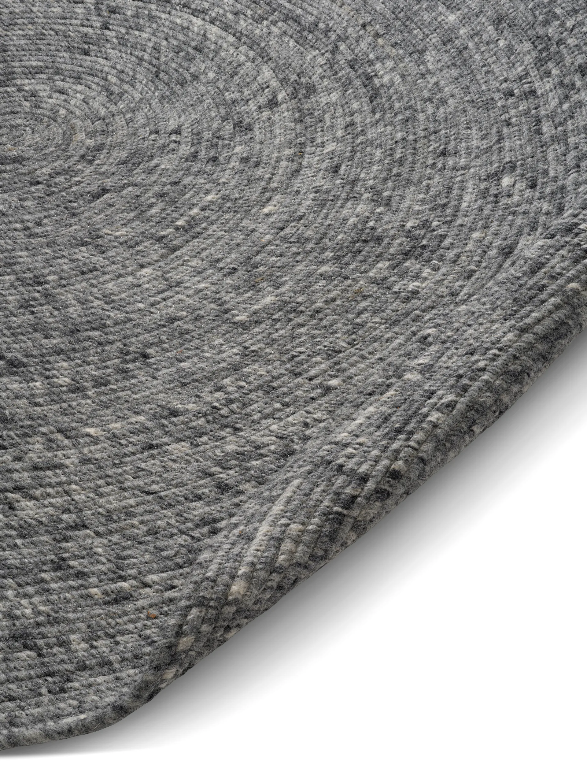 Merino uldtæppe rund Ø240 cm, Granit Classic Collection