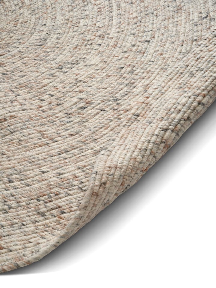 Merino uldtæppe rund Ø240 cm, Natural beige Classic Collection