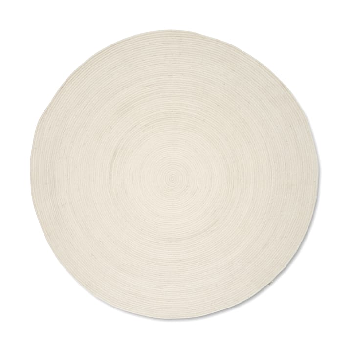 Merino uldtæppe rund Ø240 cm - White - Classic Collection