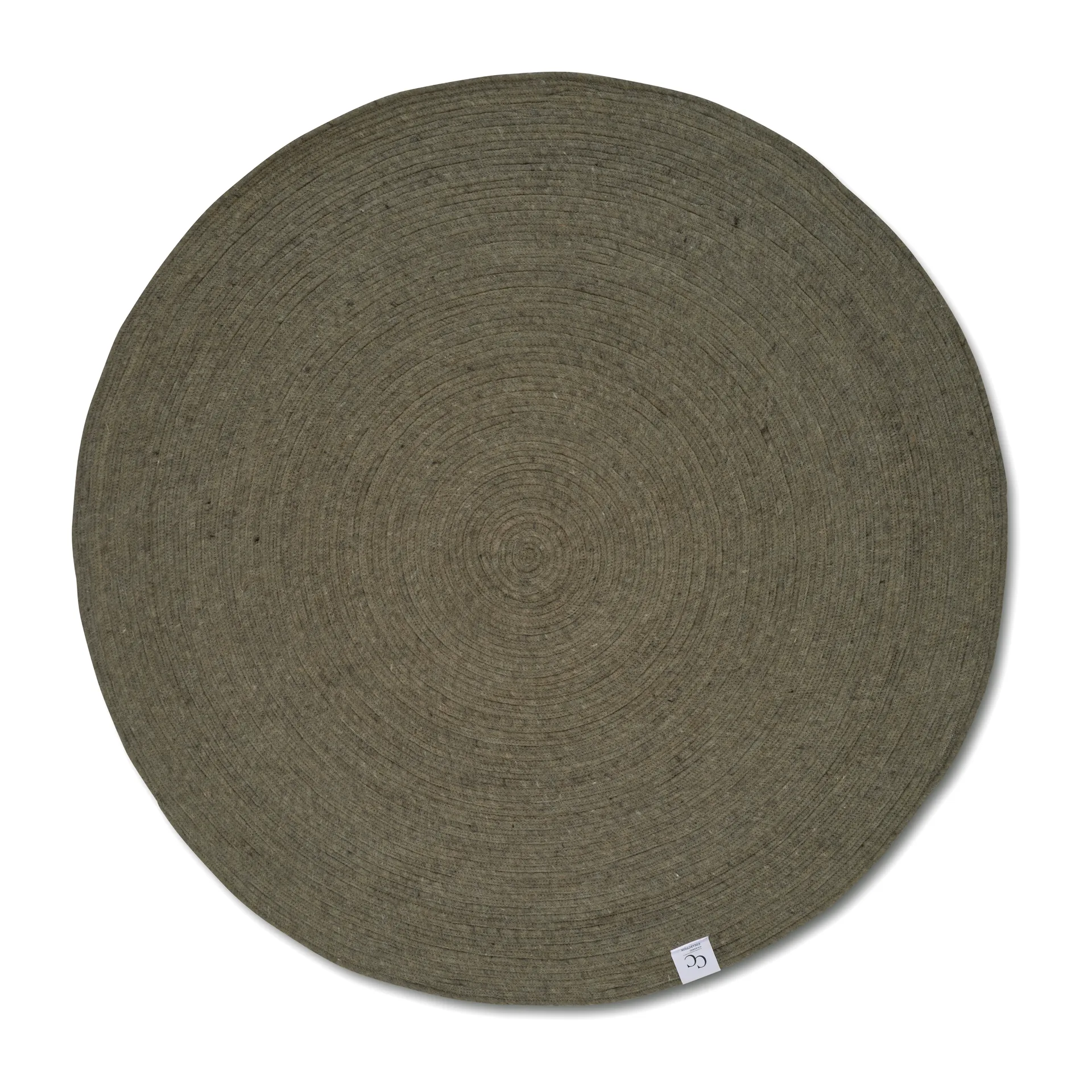 Merino uldtæppe rundt Ø160 cm, Dark green Classic Collection