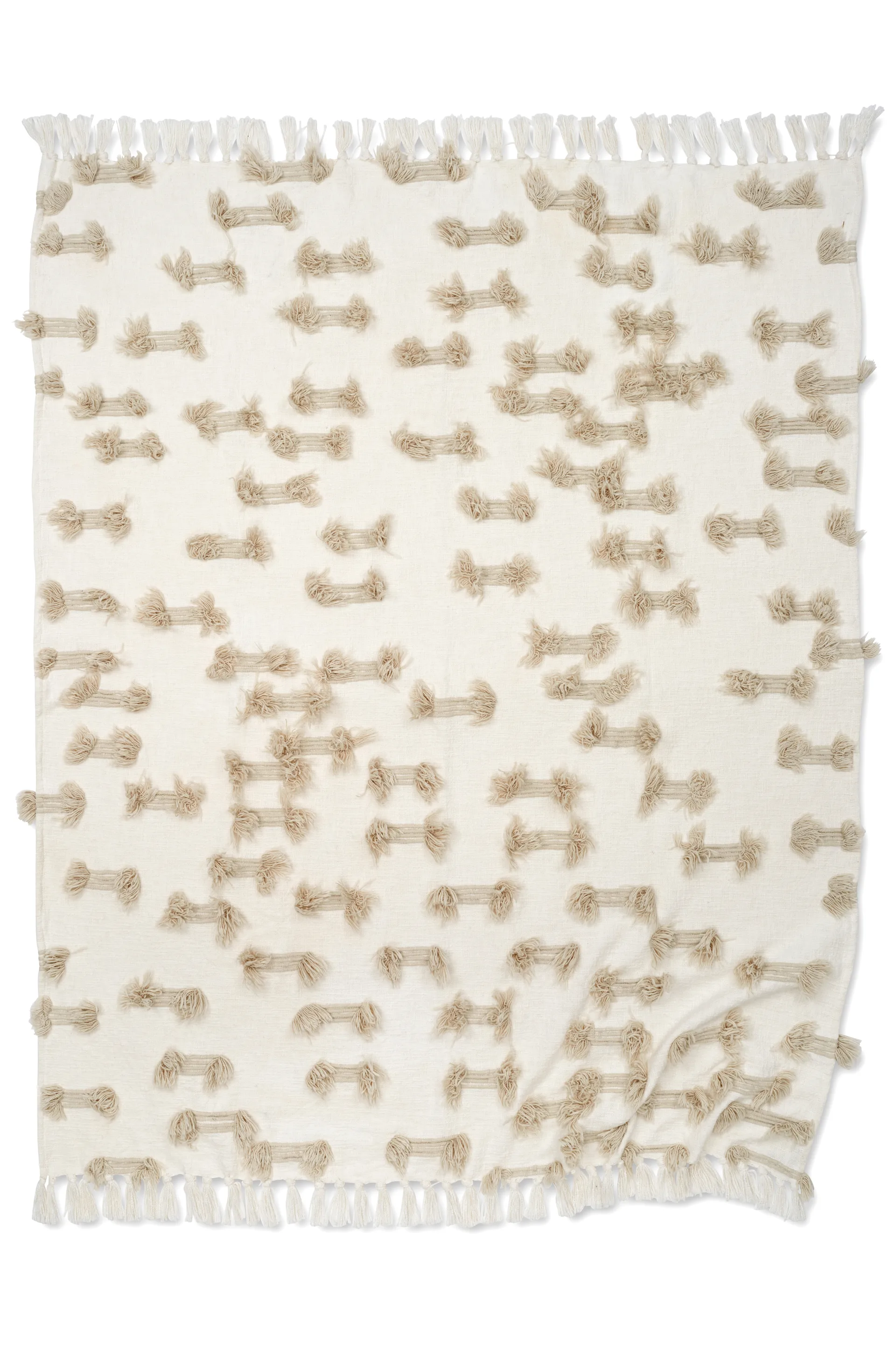 Rope bomuldsplaid 130x170 cm, White Classic Collection