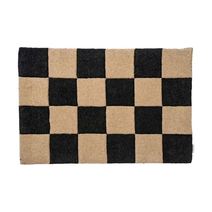 Square dørmåtte - Sort-natur, 60x90 cm - Classic Collection