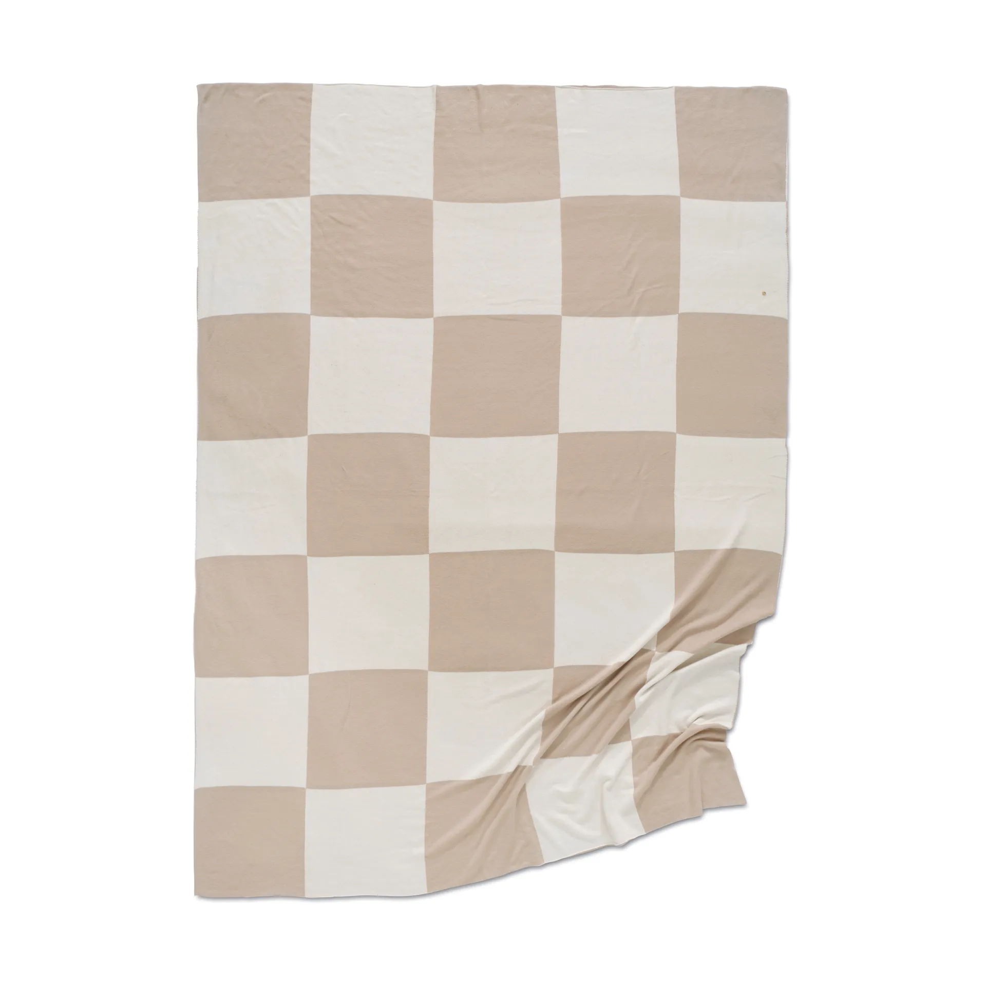 Square plaid 130x170 cm, Beige-hvid Classic Collection