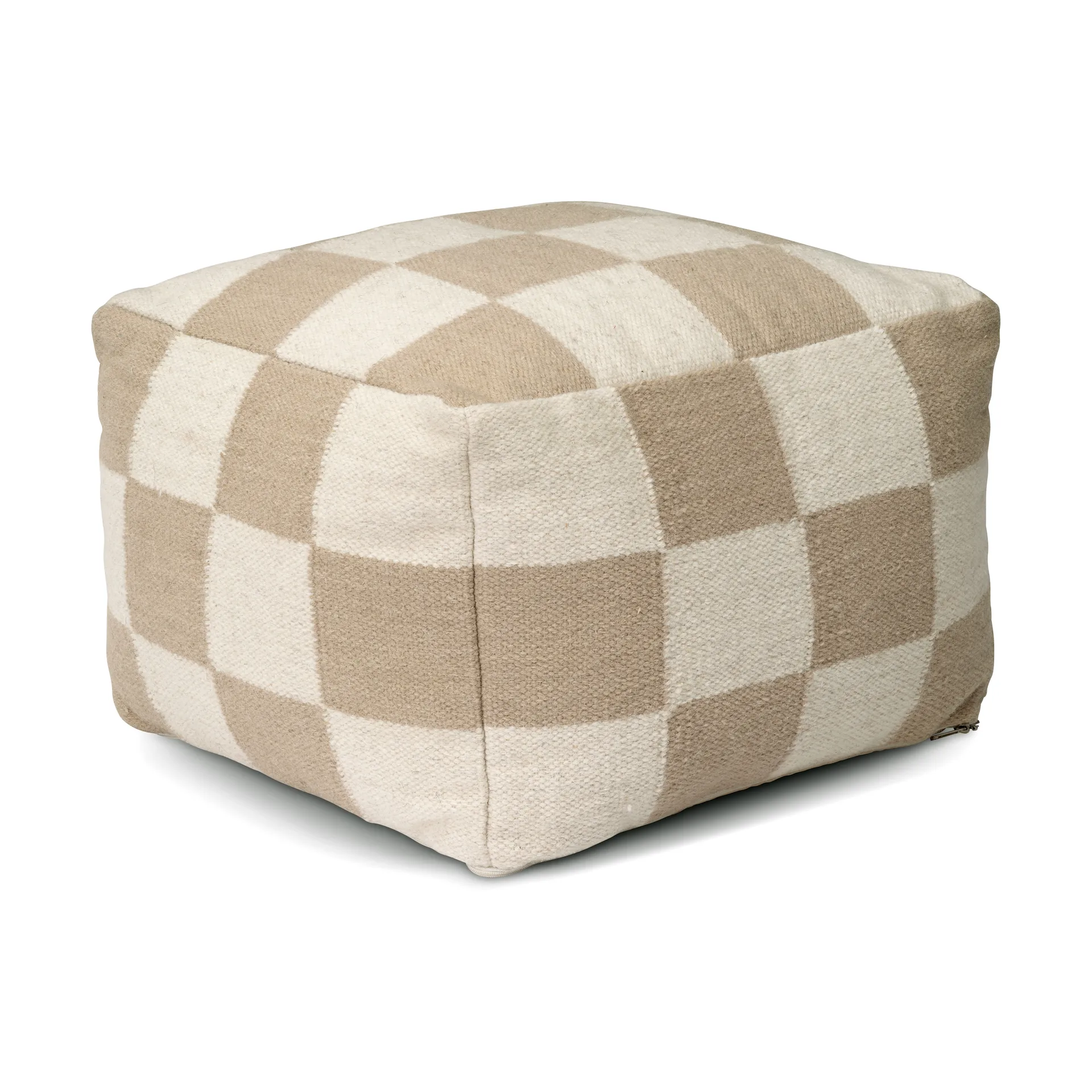Square puff 50x50 cm, Hvid-natur Classic Collection