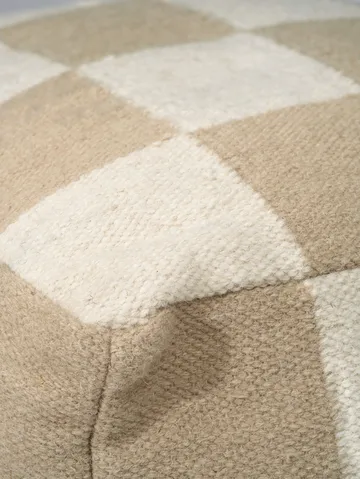 Square puff 50x50 cm - Hvid-natur - Classic Collection