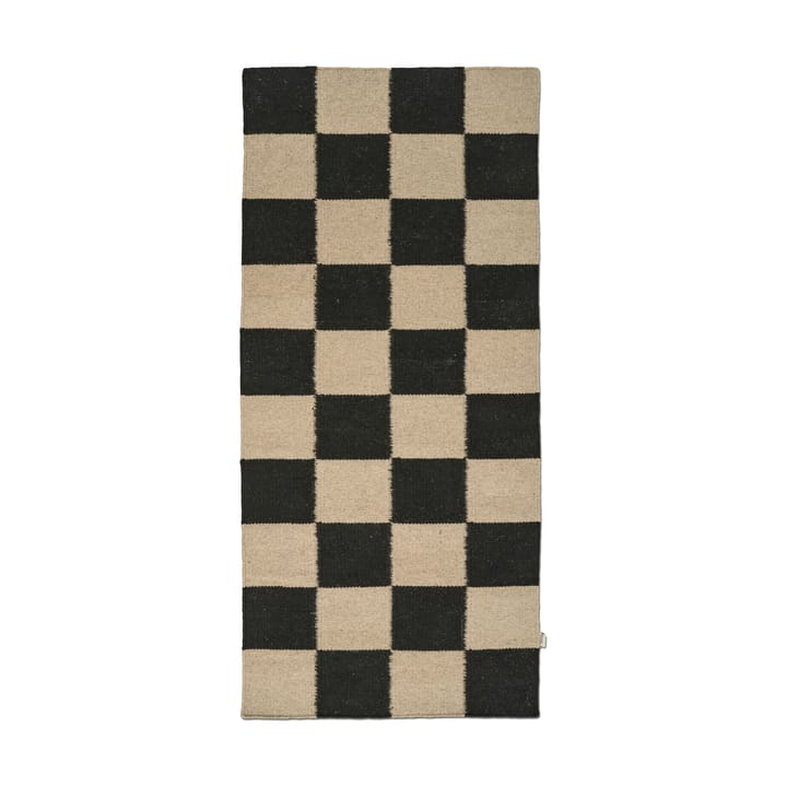 Squares løber - Black-natural, 80x200 cm - Classic Collection