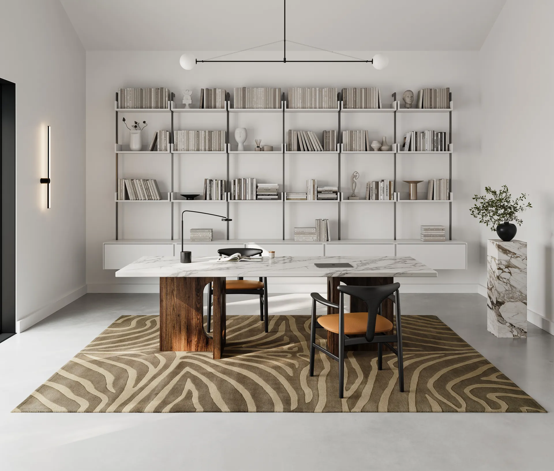 Zebra tæppe 170x230 cm, Brown Classic Collection