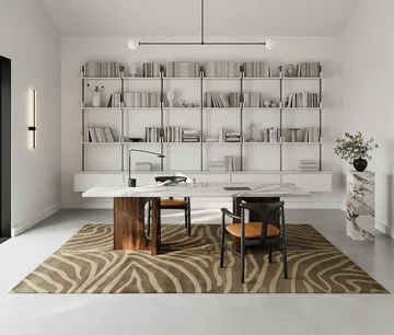 Zebra tæppe 250x350 cm - Brown, 250x350 cm - Classic Collection
