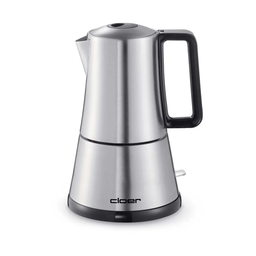 Cloer elektrisk espressobrygger, Silver, 6 kopper Cloer