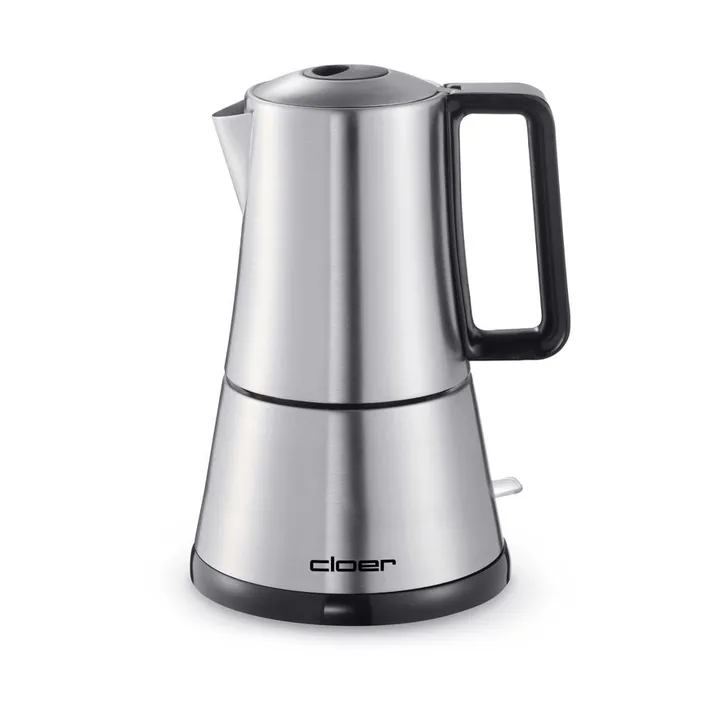 Cloer elektrisk espressobrygger - Silver, 6 kopper - Cloer
