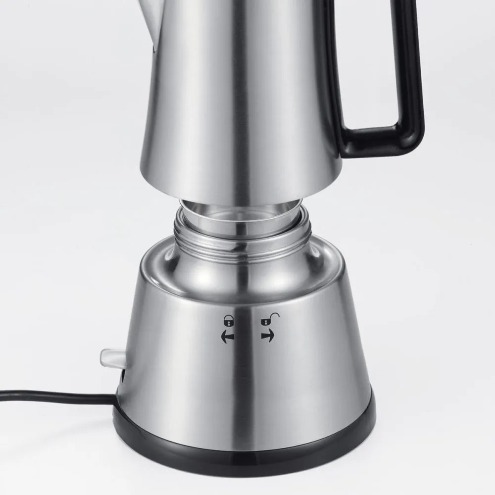 Cloer elektrisk espressobrygger, Silver, 6 kopper Cloer