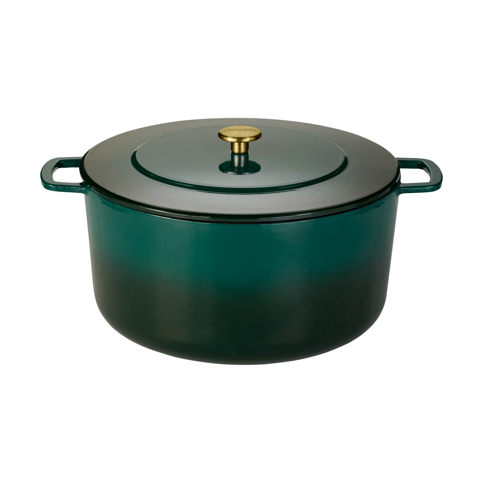Combekk Enameled støbejernsgryde Ø32 cm, Holly Green-gold knob Combekk