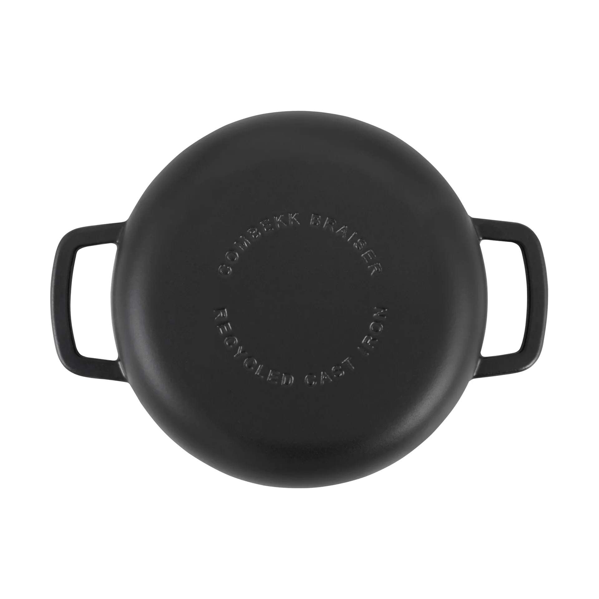 Combekk Enameled traktørpande støbejern Ø28 cm, Black-silver knob Combekk