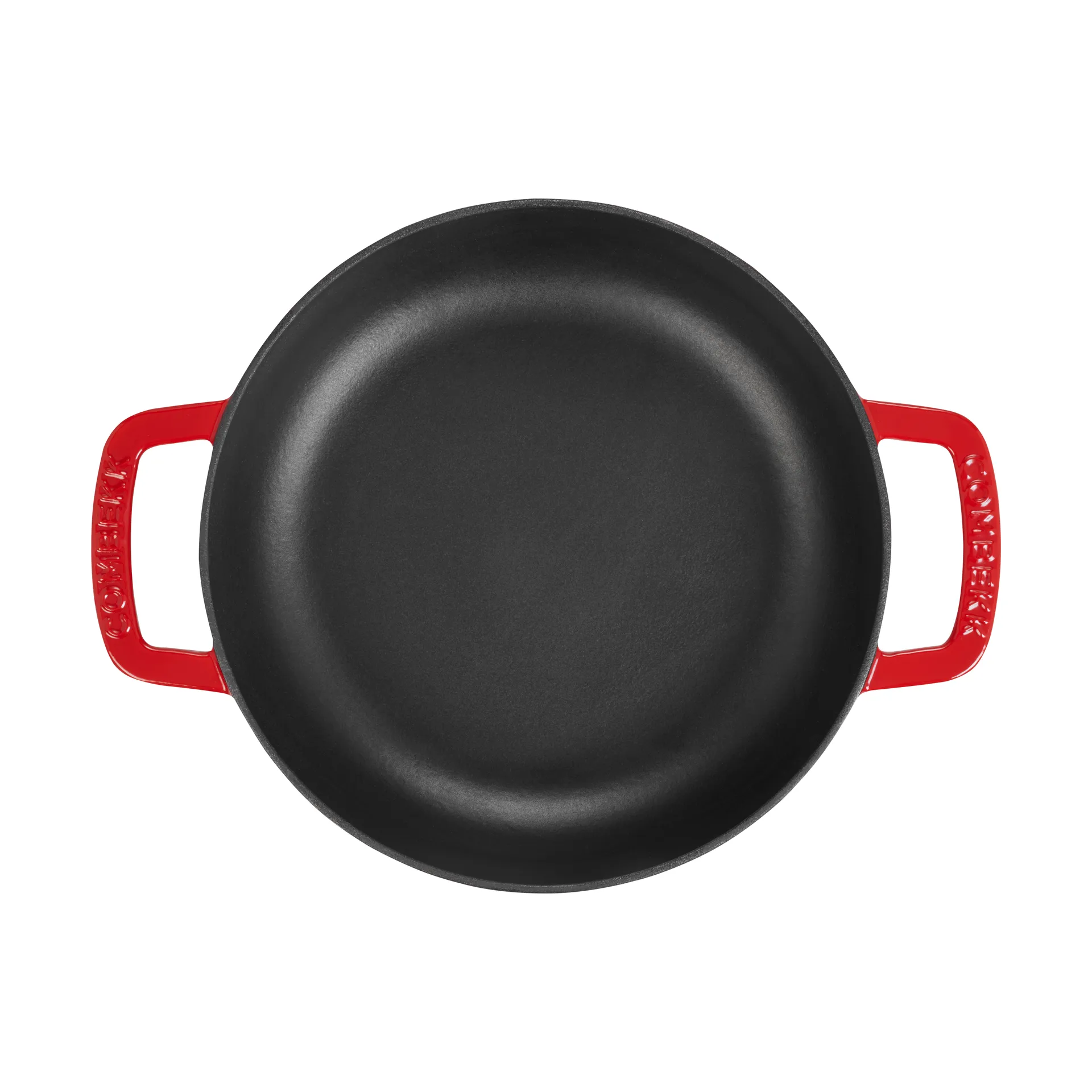 Combekk Enameled traktørpande støbejern Ø28 cm, Cherry-silver knob Combekk