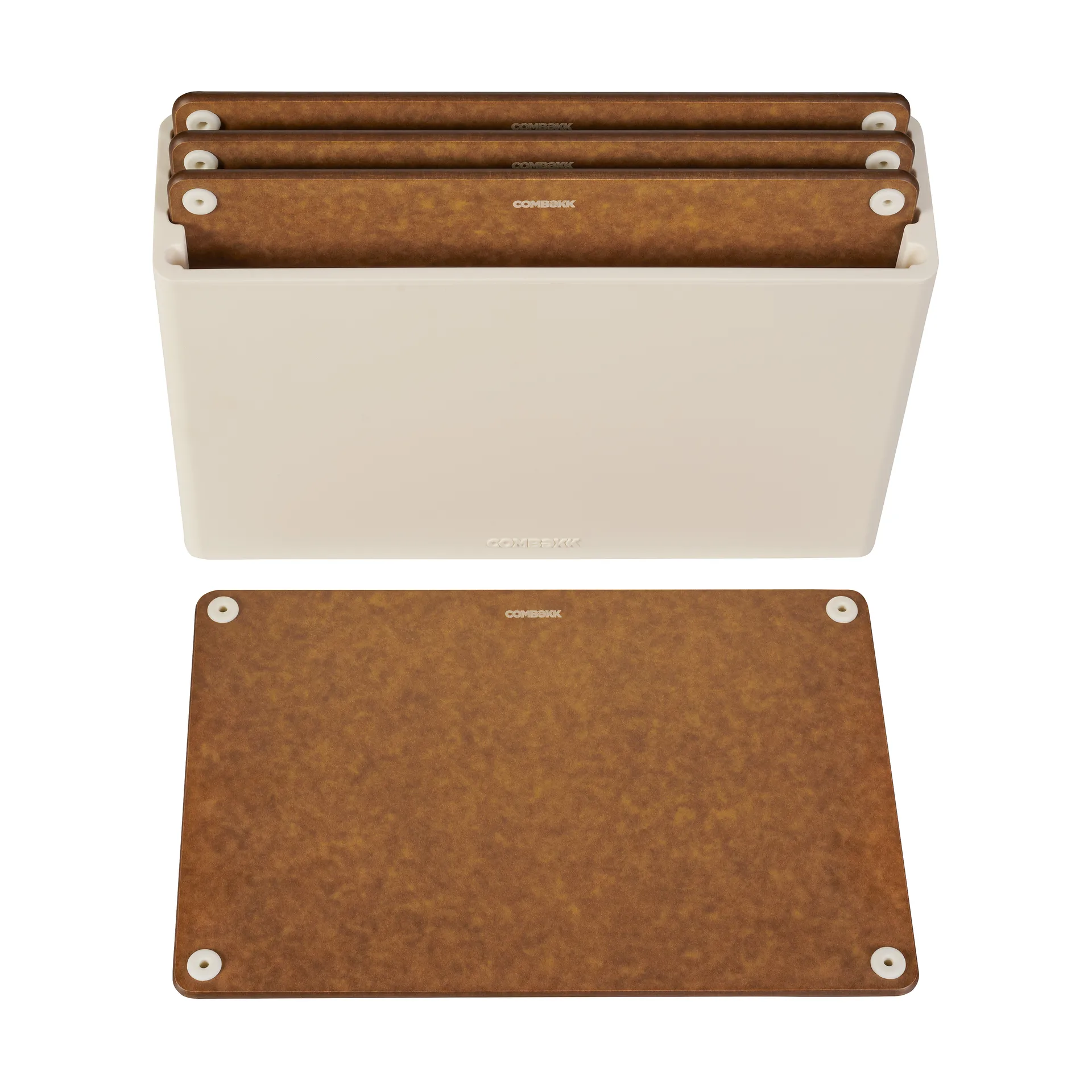 Combekk skærebræt 4-pak, Sand-brown Combekk