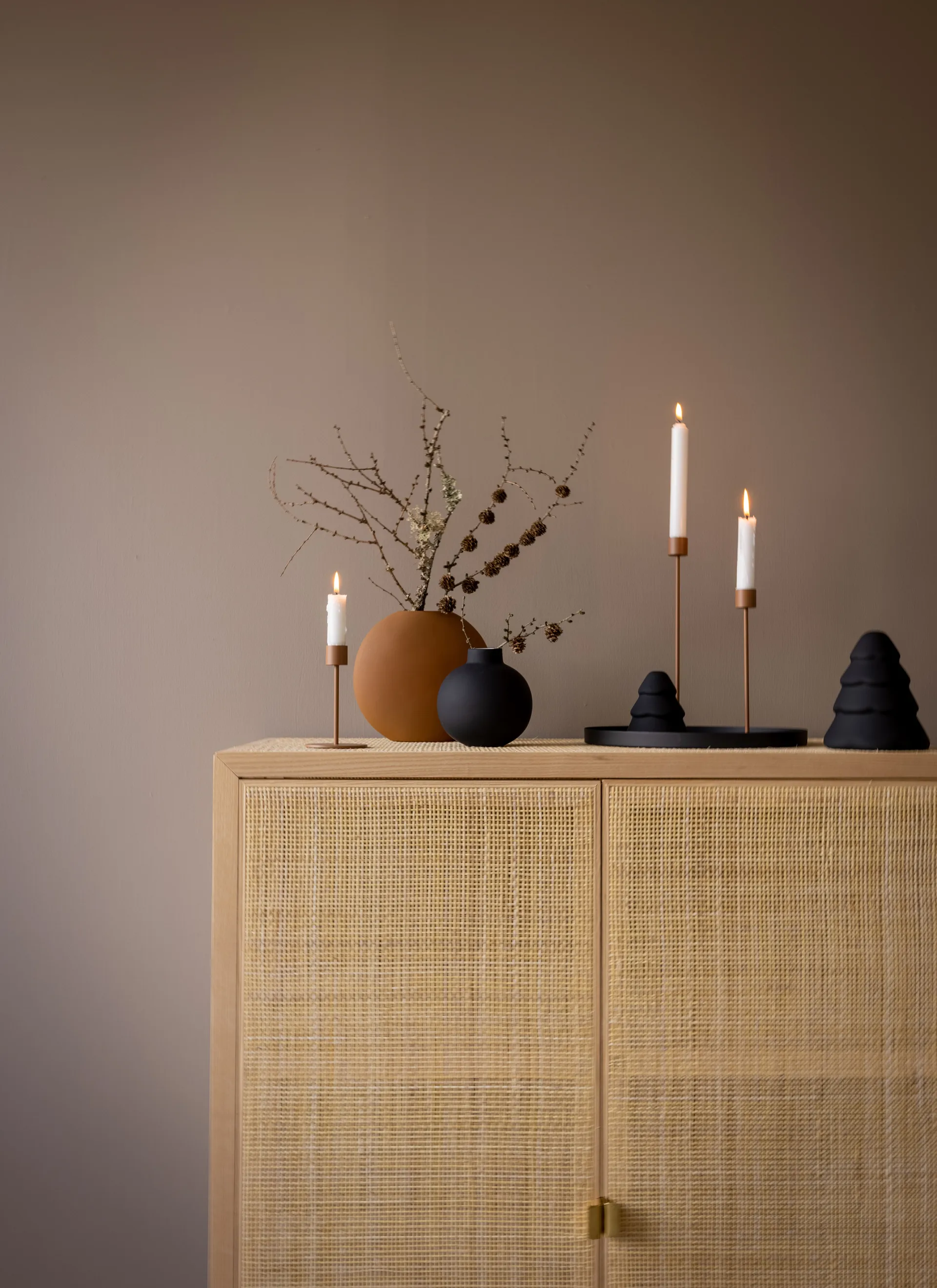 Cooee lysestage 29 cm, Coconut Cooee Design