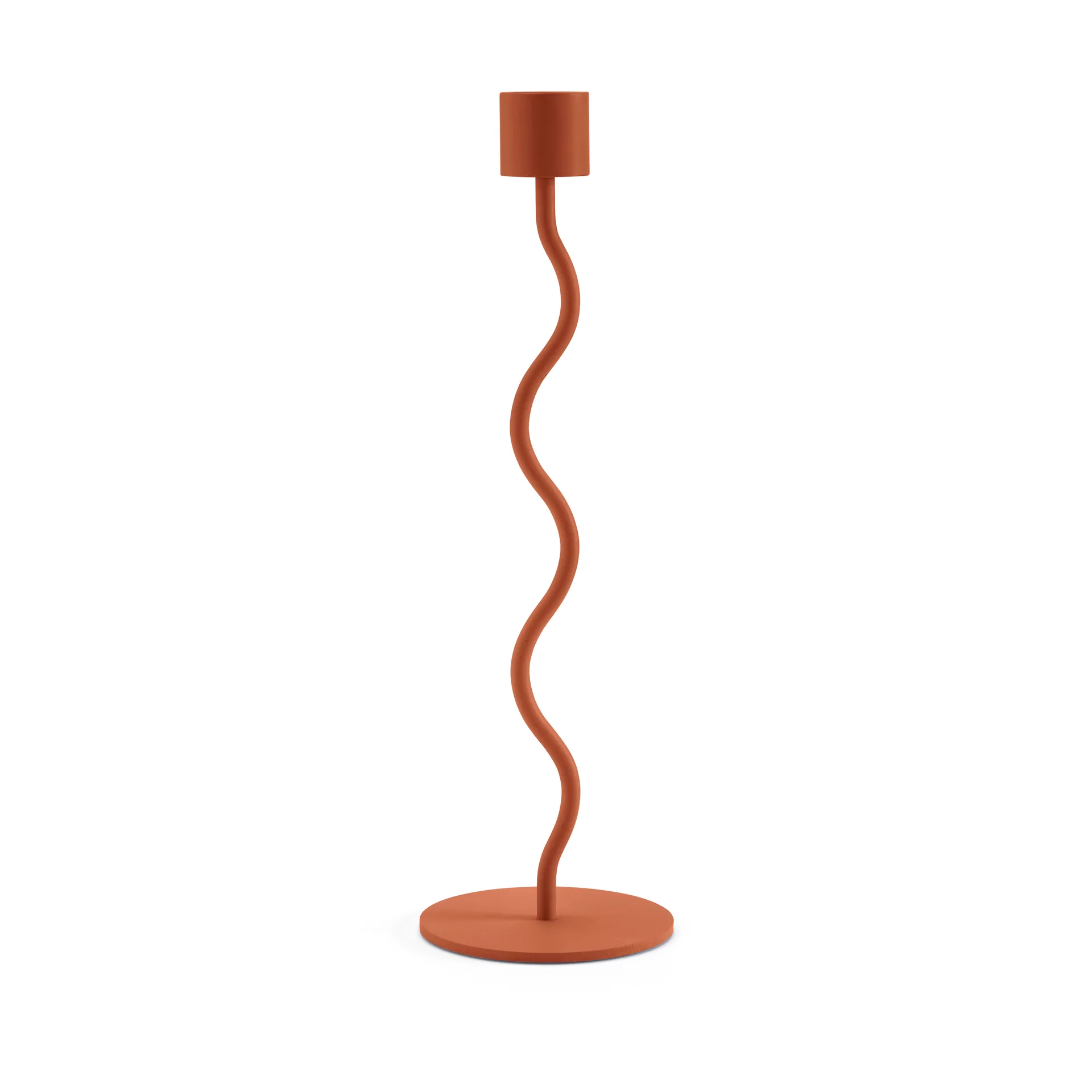 Curved lysestage 26 cm, Brick red Cooee Design