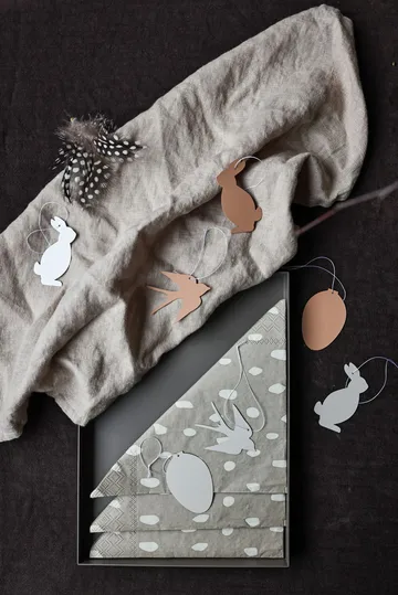 Easter Deco æg påskedekoration 4-pak - Cafe au lait - Cooee Design