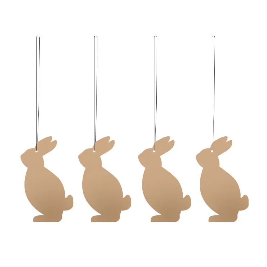Easter Deco hare påskeophæng 4-pak, Cafe au lait Cooee Design