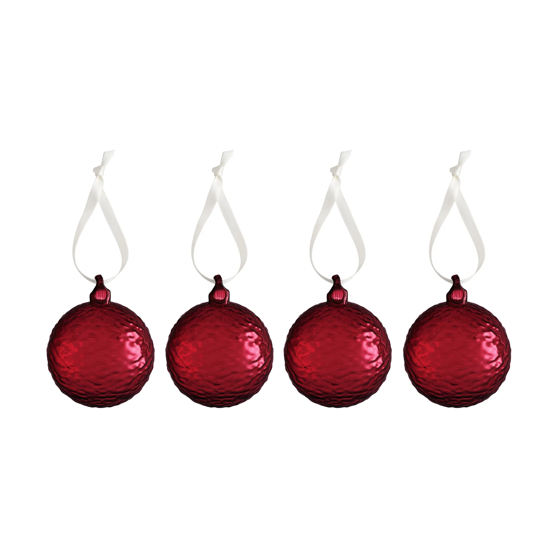 Gry Marble julekugle Ø8 cm, Deep red Cooee Design