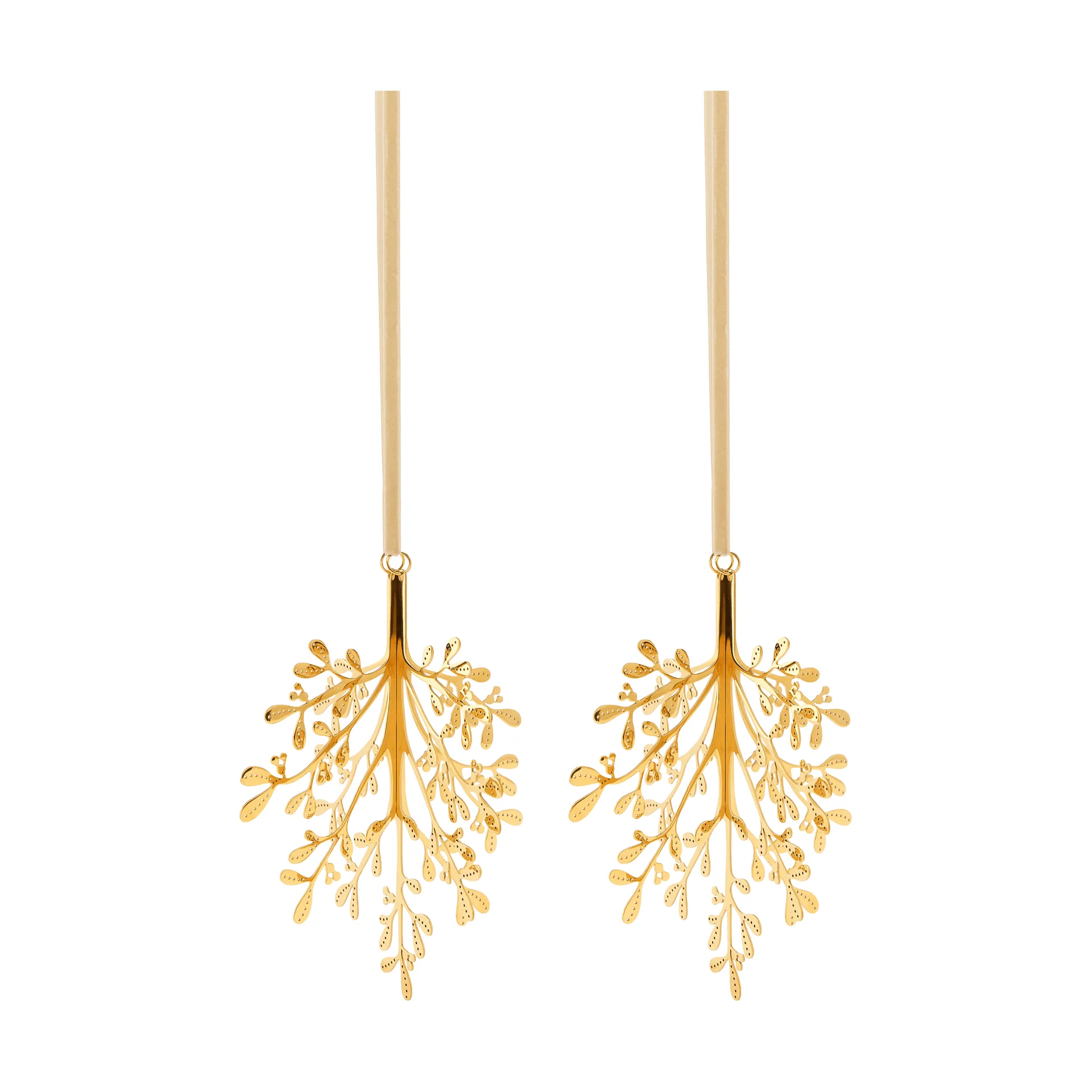 Mistletoe juleophæng 2-pak, Messing 20 cm Cooee Design