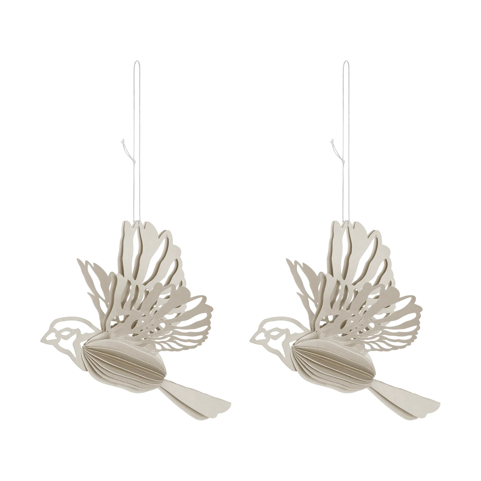 Paper bird dekorationsophæng 2 stk, Sand Cooee Design