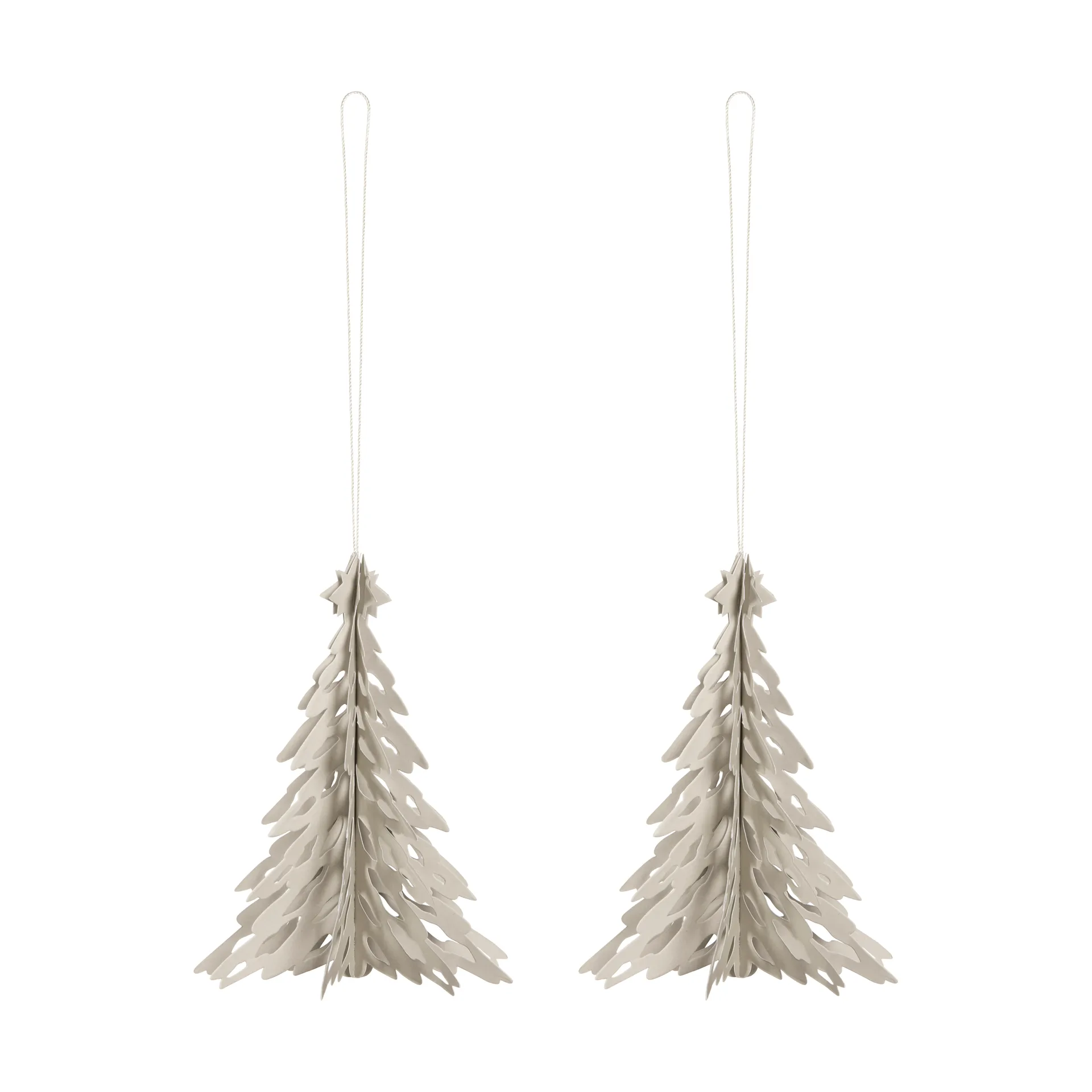 Paper Pinetree dekorationsophæng 2 stk, Sand Cooee Design