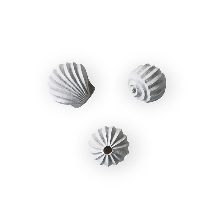 The Genesis Shells skulptur 3-pak - Limestone - Cooee Design