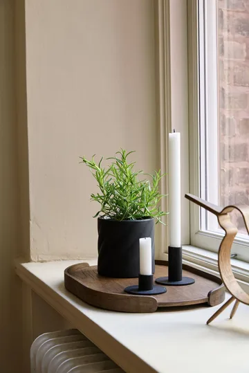 Twist blomsterkrukke - Sort, lille Ø12 cm - Cooee Design