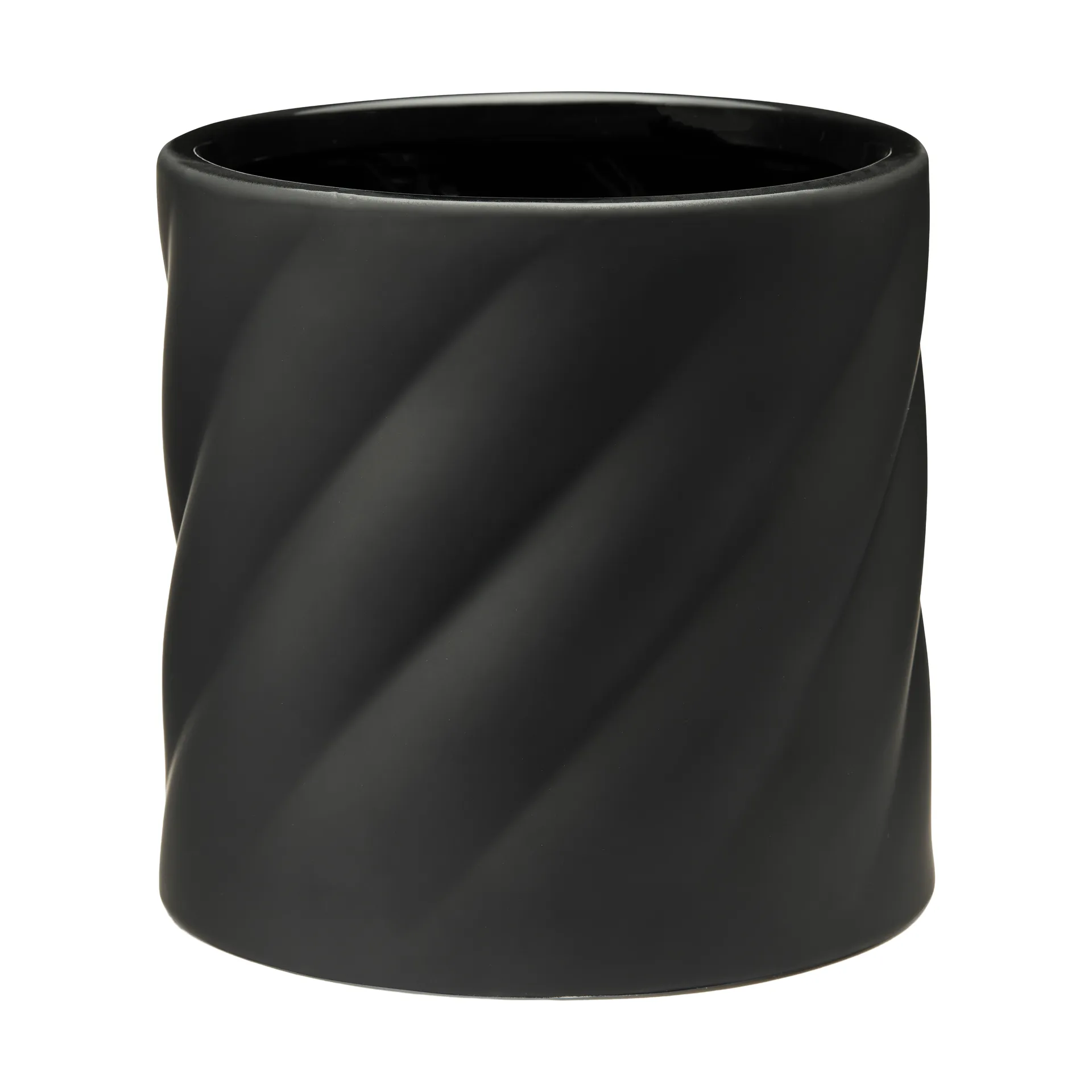 Twist blomsterkrukke, Sort, medium Ø19 cm Cooee Design