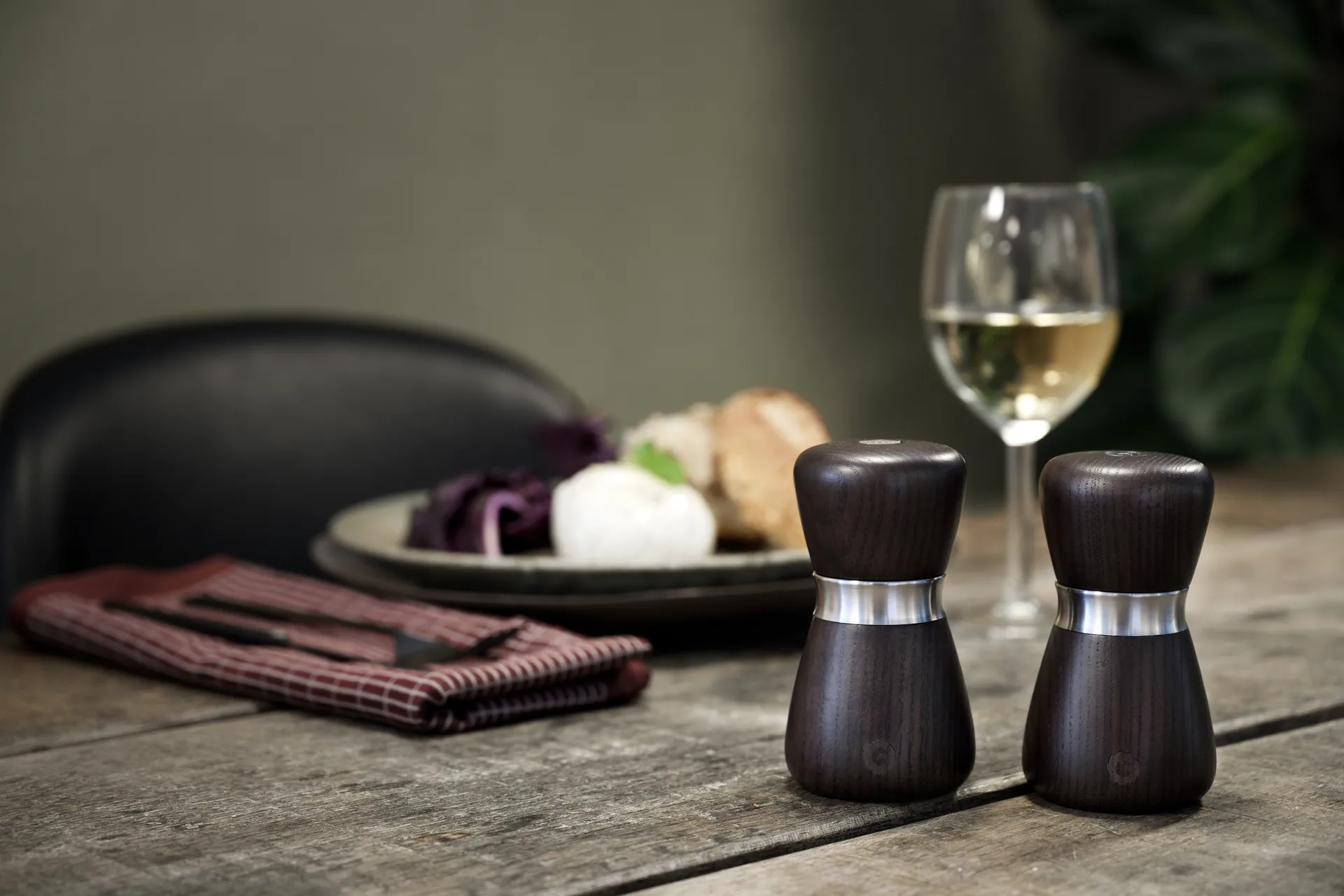 Kyoto krydderikværn, Brown glaze, FSC ash, 10 cm Crushgrind
