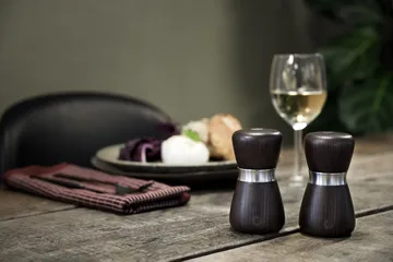 Kyoto krydderikværn - Brown glaze, FSC ash, 10 cm - Crushgrind