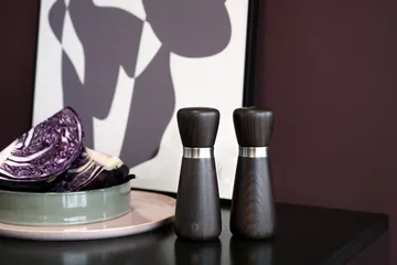 Kyoto krydderikværn - Brown glaze, FSC ash, 17 cm - Crushgrind