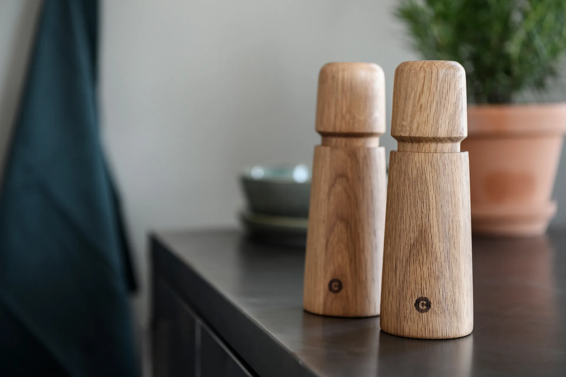 Stockholm krydderikværn, Natural, FSC oak, 17 cm Crushgrind