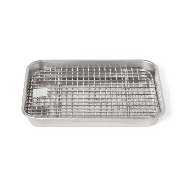 Culimat gastro fad med afkølingsrist - Rustfrit stål, 18x14x2,5 cm - Culimat